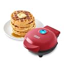 Dash Mini Waffle Maker Machine 350W | No.1 in USA Waffle Machine | Waffle iron with Non Stick, Dual Side Plate | 4 inch mini waffle maker for home &amp; Kids (Aqua) (Red)