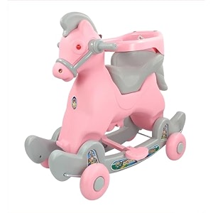 dash marshal 2 in 1 horse ride on for kids horse rider for kids 1 years rocker comes ride on toy with attractive music for kids capacity 20kg  pink