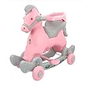 Dash Marshal 2 in 1 Horse Ride on for Kids, Horse Rider for Kids 1+ Years, Rocker Comes Ride on Toy with Attractive Music for Kids (Capacity 20kg | Pink)