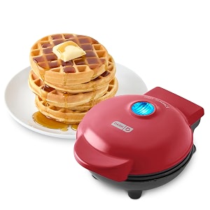 dash mini waffle maker machine 350w  no1 in usa waffle machine  waffle iron with non stick dual side plate  4 inch mini waffle maker for home amp kids aqua red
