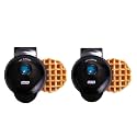Dash Mini Waffle Maker- Waffle Maker for Breakfast &amp; Snacks - Compact &amp; Easy-to-Clean - nonstick surfaces - Fun &amp; Portable Kitchen Essential - Black - 2-Pack