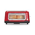 Dash Bread toaster 2 Slice with Extra Wide Slot | 1100W Pop up toaster 2 slices Automatic | 7 Browning Levels with Defrost &amp; Reheat | Removable Crumb Tray | Red 1100 Watts
