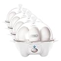 Dash Rapid Egg Cooker - Boiler,Poacher & Steamer - Includes Measuring & Recipe Guide - Dishwasher Safe - Holds 7 Eggs,White,(Pack of 4)