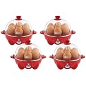DASH Rapid Egg Cooker: 7 Egg Capacity Electric-Egg Cooker for Hard Boiled Eggs,Poached Eggs,Scrambled-Eggs,or Omelets.,(Pack of 4)