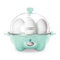 Dash Rapid Egg Cooker - Boiler, Poacher &amp; Steamer - Includes Measuring &amp; Recipe Guide - Dishwasher Safe - Holds 7 Eggs, Aqua