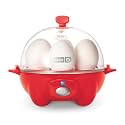 Dash Rapid Egg Cooker - Boiler, Poacher &amp; Steamer - Includes Measuring &amp; Recipe Guide - Dishwasher Safe - Holds 7 Eggs, Red