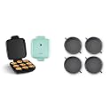 DASH Sous Vide Style Family Size Egg Bite Maker, Aqua & DBBM900UP1 Deluxe Sous Vide Style Family Size Bite Maker 4-Inch