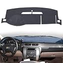 Dashboard Cover Dash Mat Compatible with 2007-2014 Chevy Chevrolet Tahoe Suburban,2007-13 Chevy Avalanche Silverado 1500 2500 3500 LTZ/GMC Sierra SLT Denali,2007-14 GMC Yukon XL (Gray)