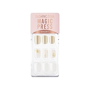 dashing diva magicpress burgundy shine  day to night  short square shaped press on nails  long lasting gold palm tree