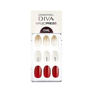 dashing diva magicpress burgundy shine  day to night  short square shaped press on nails  long lasting red tulip