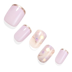 dashing diva magicpress burgundy shine  day to night  short square shaped press on nails  long lasting blue dream
