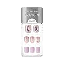 DASHING DIVA MAGICPRESS Burgundy Shine | Day to Night | Short, Square Shaped Press On Nails | Long Lasting (Awesome Lila)
