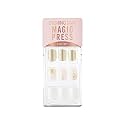 DASHING DIVA MAGICPRESS Burgundy Shine | Day to Night | Short, Square Shaped Press On Nails | Long Lasting (Gold Palm tree)
