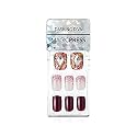 DASHING DIVA MAGICPRESS Burgundy Shine | Day to Night | Short, Square Shaped Press On Nails | Long Lasting (Plum Dream)