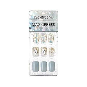 dashing diva magicpress  day to night  short square shaped press on nails  long lasting sky dream