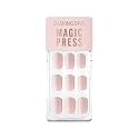 DASHING DIVA MAGICPRESS | Day to Night | Short, Square Shaped Press On Nails | Long Lasting (Coral Ice French)