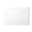 Dashleigh Gold Foil Recipe Cards - 50 Simple Floral Border 4x6 Recipe Cards, Double Sided, Modern Stationery for Elegant Kitchen & Gift