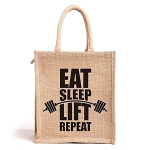 lunch box jute bag with zip amp bottle holder tiffin bags for office men amp womenfor outing amp travelling design 1
