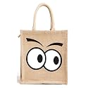 Lunch Box Jute Bag with Zip &amp; Bottle Holder, Tiffin Bags for Office Men &amp; Women|for Outing &amp; Travelling (Design 8)