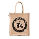 Lunch Box Jute Bag with Zip &amp; Bottle Holder, Tiffin Bags for Office Men &amp; Women|for Outing &amp; Travelling (Design 6)