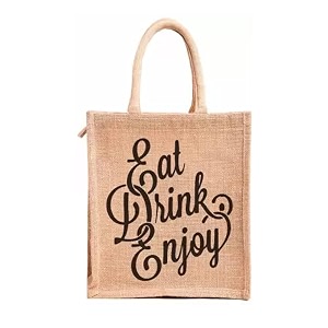 lunch box jute bag with zip amp bottle holder tiffin bags for office men amp womenfor outing amp travelling design 11