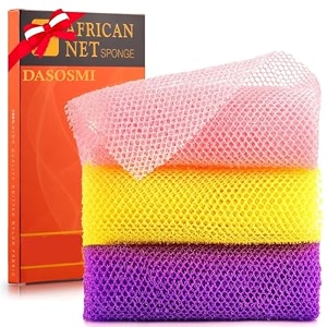 dc 2 pieces african net sponge cloth exfoliating body scrubber back scrubber for shower bath body scrub exfoliator for women amp men bathing accessories