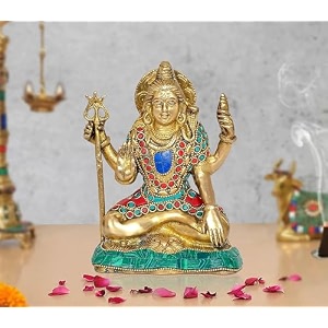 dattatreya bhagawan shiva shiv brass statue idol murti for home decor office mandir pooja height  7 inch