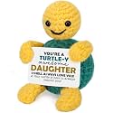 Daughter Back to School Gifts from Mom Dad, Funny Turtle Mothers Day Birthday Gifts for Daughter In Law Bonus Step Teen Girls, I Love You Small Cute Stuff Things, Handmade Emotional Crochet Turtle