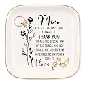 Daughter Ceramic Ring Dish Jewelry Tray, My Dear Mom, Unspoken I Need to say I Love You! Mother's Day, Birthday, Christmas, Thanksgiving Gift