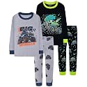 DAUGHTER QUEEN Boys Pajamas 4 Pieces Long Set 100% Cotton Sleepwear Size 18 Months-12 Years