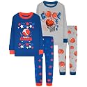DAUGHTER QUEEN Boys Pajamas 4 Pieces Long Set 100% Cotton Sleepwear Size 18 Months-12 Years