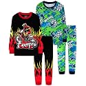 DAUGHTER QUEEN Boys Pajamas 4 Pieces Long Set 100% Cotton Sleepwear Size 18 Months-12 Years