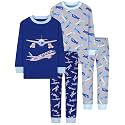 DAUGHTER QUEEN Boys Pajamas 4 Pieces Long Set 100% Cotton Sleepwear Size 18 Months-12 Years