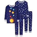DAUGHTER QUEEN Boys Pajamas 4 Pieces Long Set 100% Cotton Sleepwear Size 18 Months-12 Years