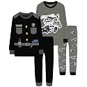 DAUGHTER QUEEN Boys Pajamas 4 Pieces Long Set 100% Cotton Sleepwear Size 18 Months-12 Years