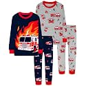 DAUGHTER QUEEN Boys Pajamas 4 Pieces Long Set 100% Cotton Sleepwear Size 18 Months-12 Years