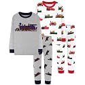 DAUGHTER QUEEN Boys Pajamas 4 Pieces Long Set 100% Cotton Sleepwear Size 18 Months-12 Years
