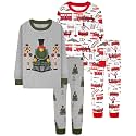 DAUGHTER QUEEN Boys Pajamas 4 Pieces Long Set 100% Cotton Sleepwear Size 18 Months-12 Years