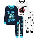 DAUGHTER QUEEN Boys Pajamas 4 Pieces Long Set 100% Cotton Sleepwear Size 18 Months-12 Years
