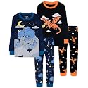 DAUGHTER QUEEN Boys Pajamas 4 Pieces Long Set 100% Cotton Sleepwear Size 18 Months-12 Years