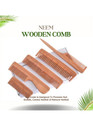 DAUMI Kacchi Neem Organic Wood Combs 100% Handmade, Anti-Dandruff (Pack of 5)