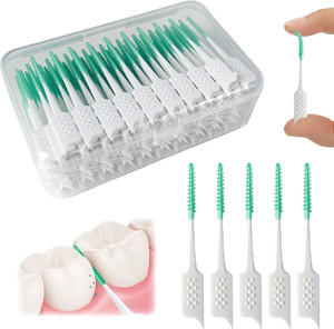 daumi vshlom interdental brush for braces teeth cleaning oral care pack of 40 pieces 6 cm pack of 40