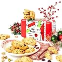 David's Cookies Cranberry Pistachio Biscuits – Merry Christmas Sampler Tin