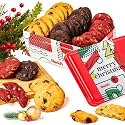 David’s Cookies Assorted Mini Cookies – Merry Christmas Sampler Tin – 14 oz