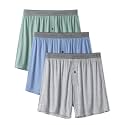 DAVID ARCHY Men's Bamboo Rayon Boxers, Cooling Breathable Underwear