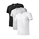 DAVID ARCHY Men's Bamboo Rayon Moisture-Wicking V-Neck Undershirt 3 or 5 Pack
