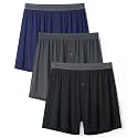 DAVID ARCHY Men's Bamboo Rayon Boxers, Cooling Breathable Underwear