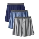 DAVID ARCHY Men's Bamboo Rayon Boxers, Cooling Breathable Underwear