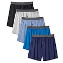 DAVID ARCHY Men's Bamboo Rayon Boxers, Cooling Breathable Underwear