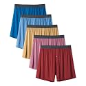 DAVID ARCHY Men's Bamboo Rayon Boxers, Cooling Breathable Underwear